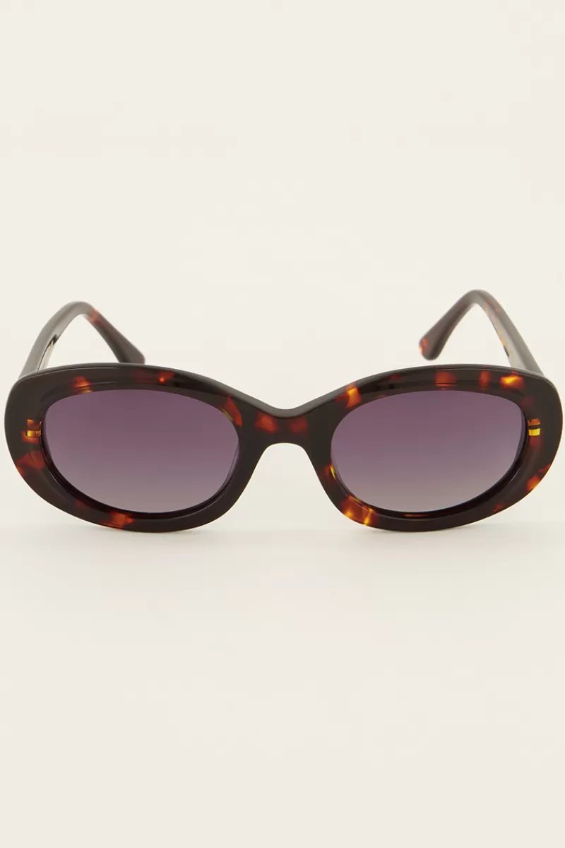 My Jewellery Lunettes De Soleil Ovales Marrons