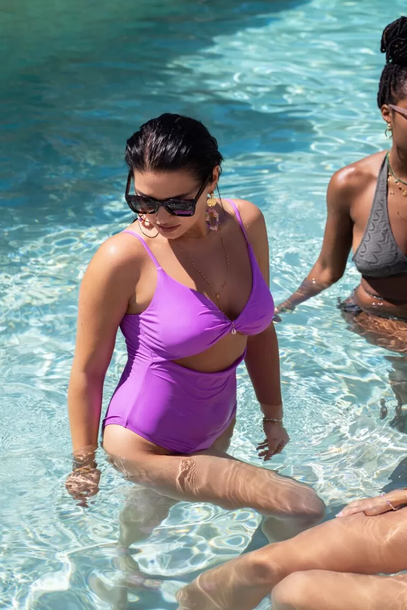 My Jewellery Maillot De Bain Violet Torsadé