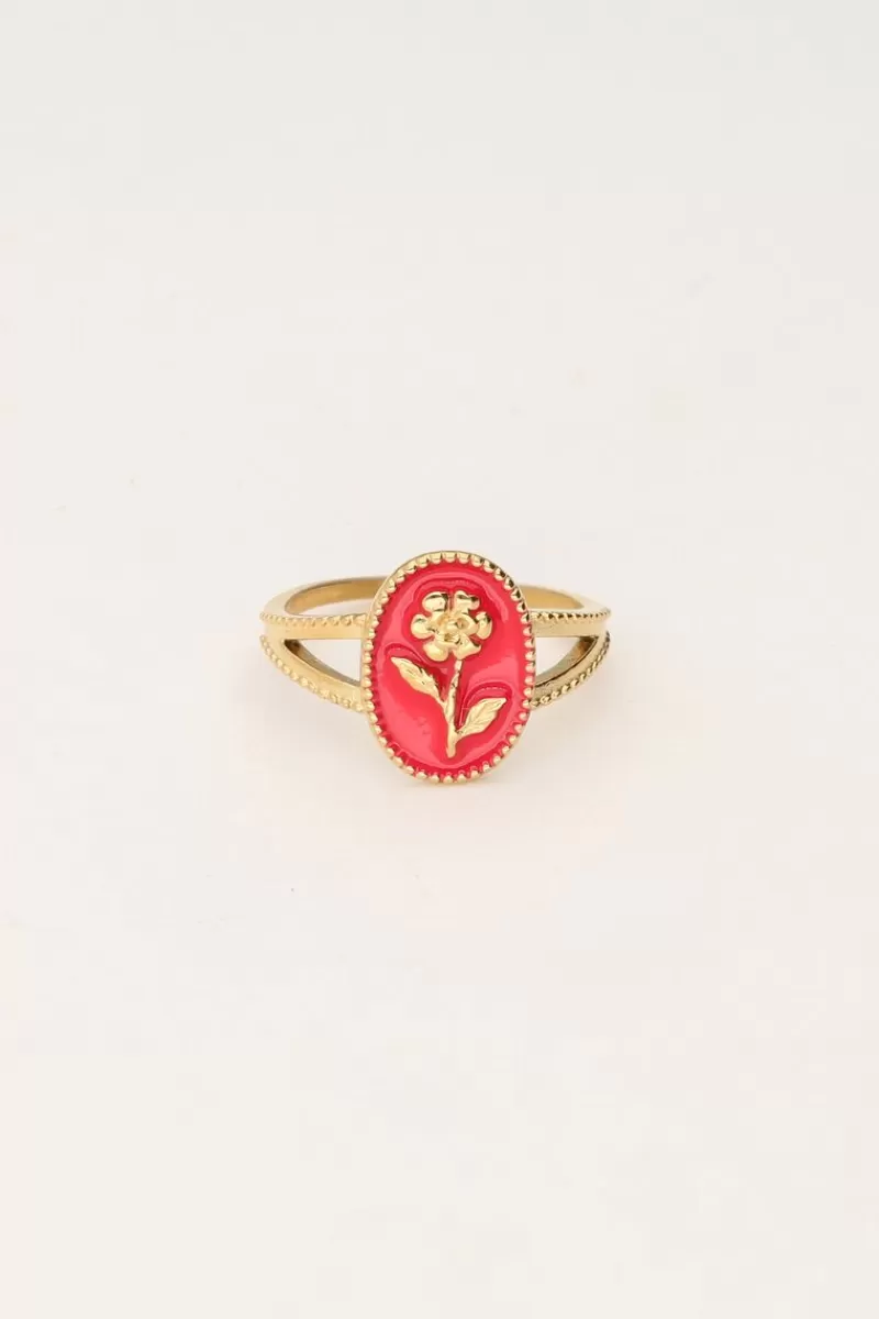 My Jewellery Maxi Bague Art Rose Avec Fleur