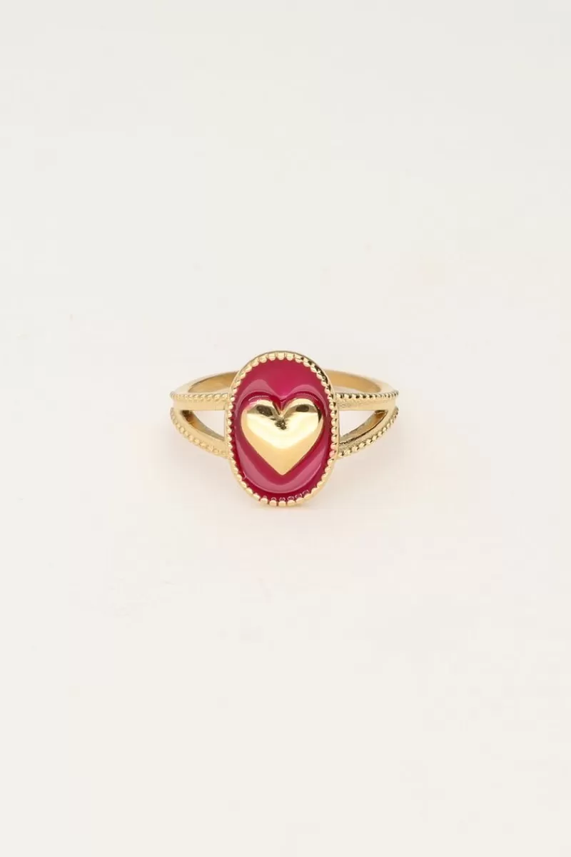 My Jewellery Maxi Bague Art Violette Avec Coeur