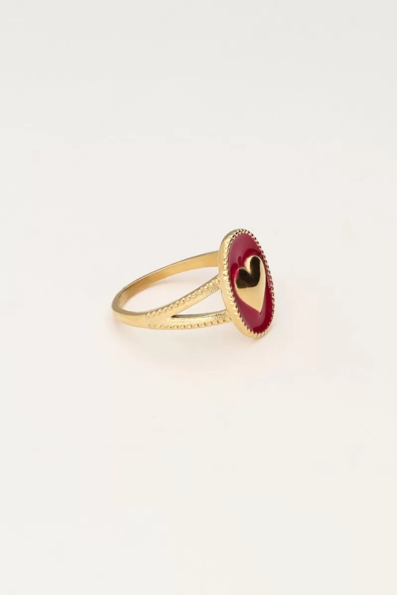 My Jewellery Maxi Bague Art Violette Avec Coeur