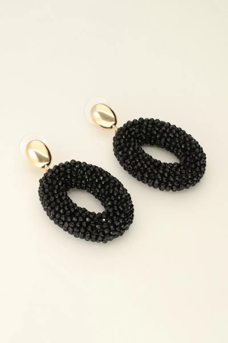 My Jewellery Maxi Boucles D’oreilles à Pierres Noires