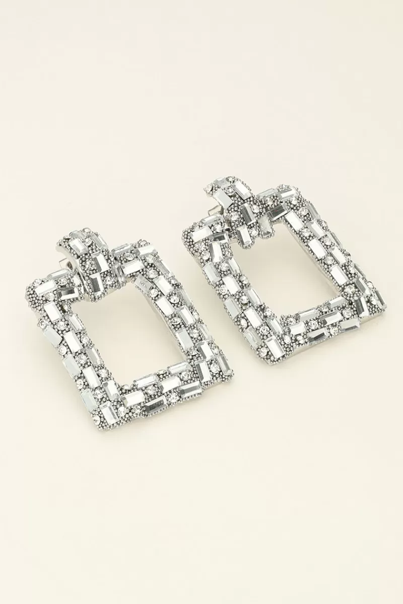My Jewellery Maxi Boucles D'oreilles Carrées Argentées Universe