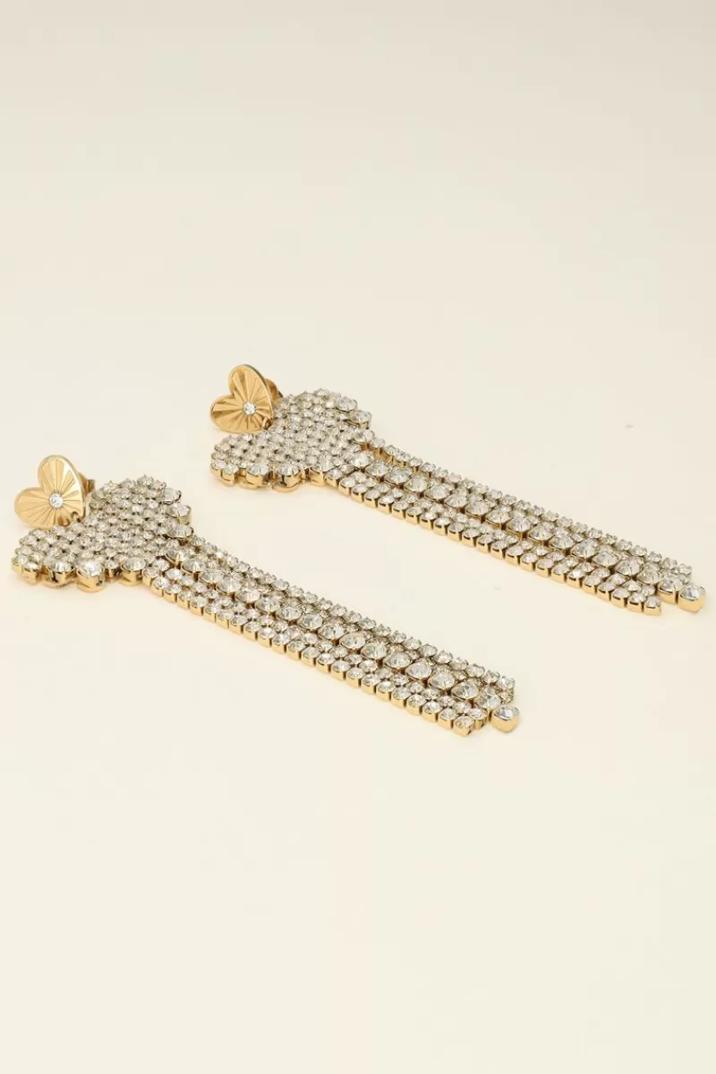 My Jewellery Maxi Boucles D'oreilles Cœur à Strass Universe