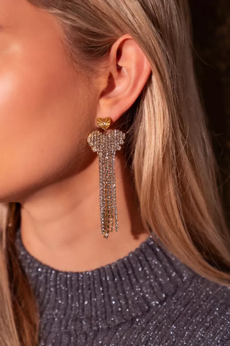 My Jewellery Maxi Boucles D'oreilles Cœur à Strass Universe