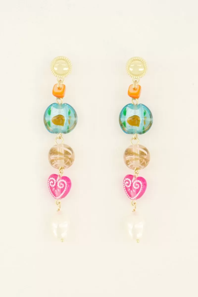 My Jewellery Maxi Boucles D'oreilles Perles Et Pierres