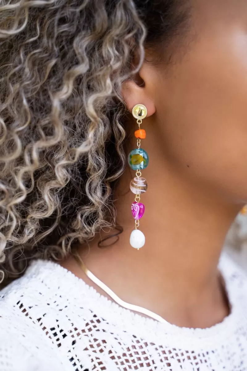My Jewellery Maxi Boucles D'oreilles Perles Et Pierres