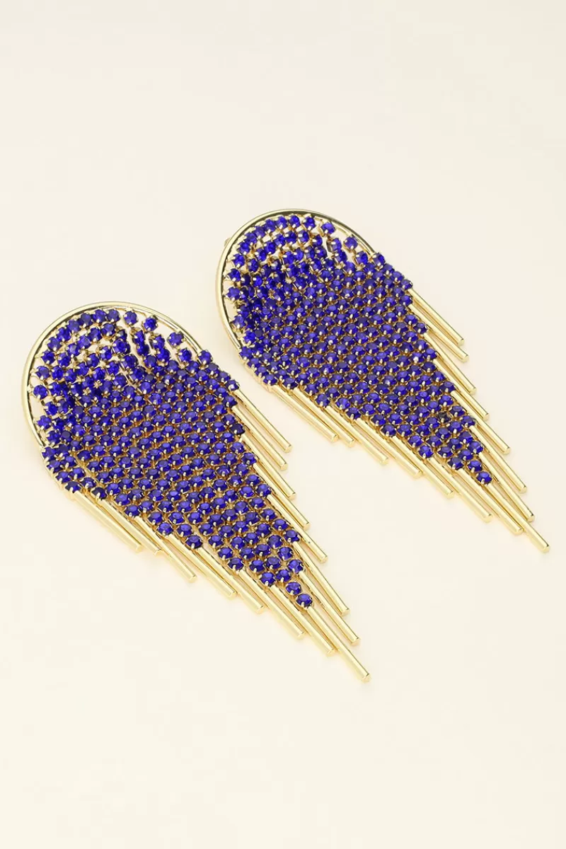 My Jewellery Maxi Boucles D'oreilles Strass Bleus Universe