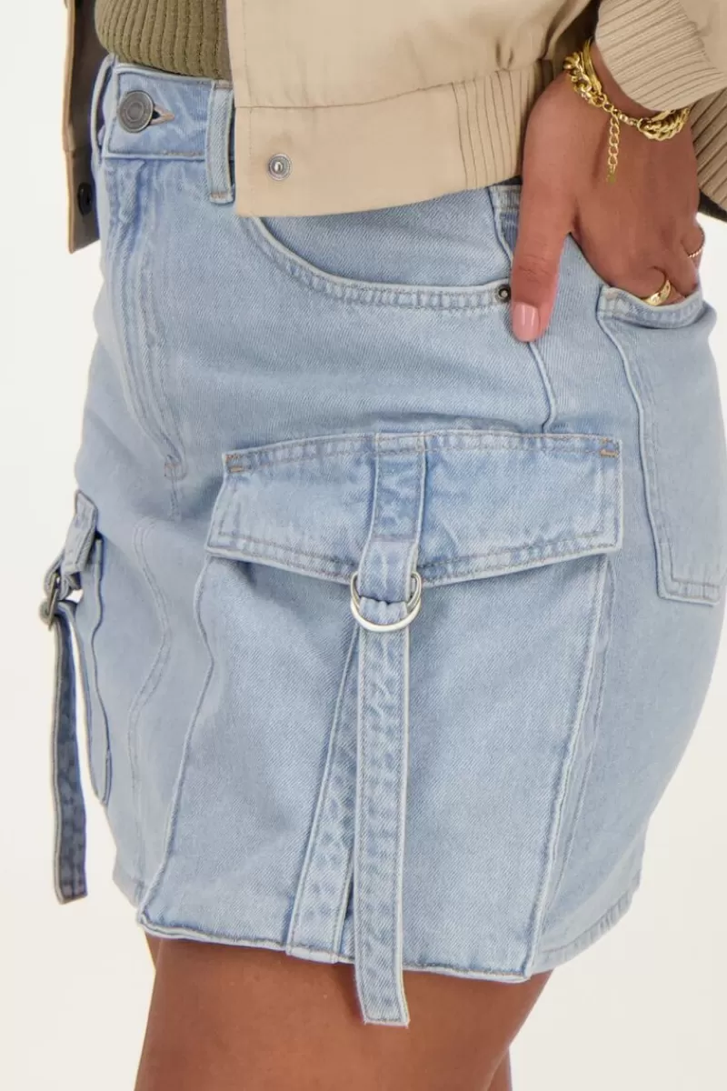 My Jewellery Mini Jupe Denim Bleu Cargo