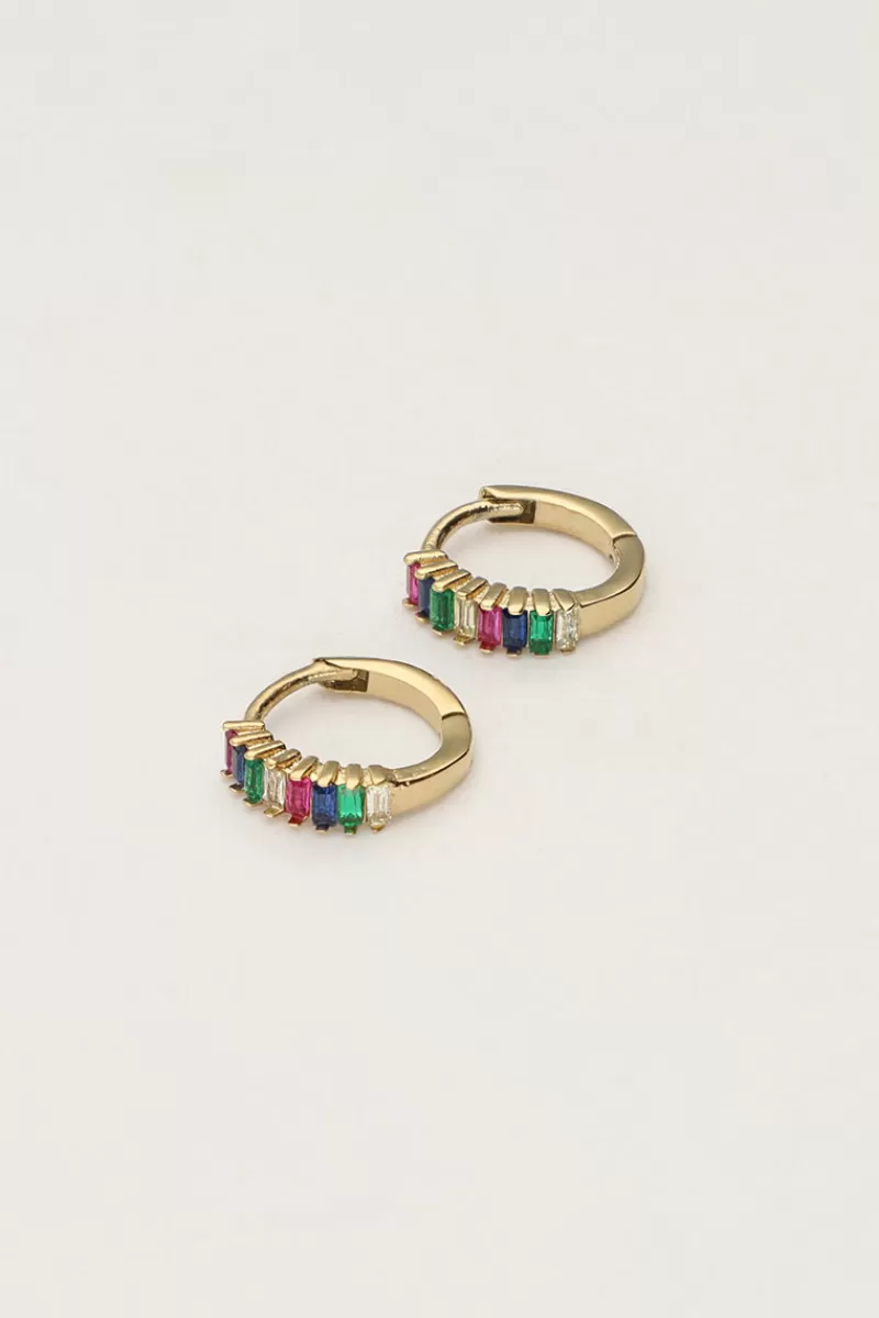 My Jewellery Mini-boucles D'oreilles Avec Pierres Multicolores