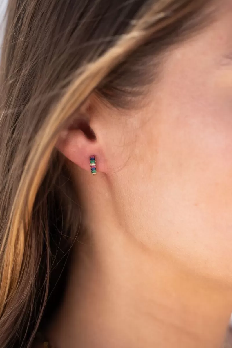 My Jewellery Mini-boucles D'oreilles Avec Pierres Multicolores