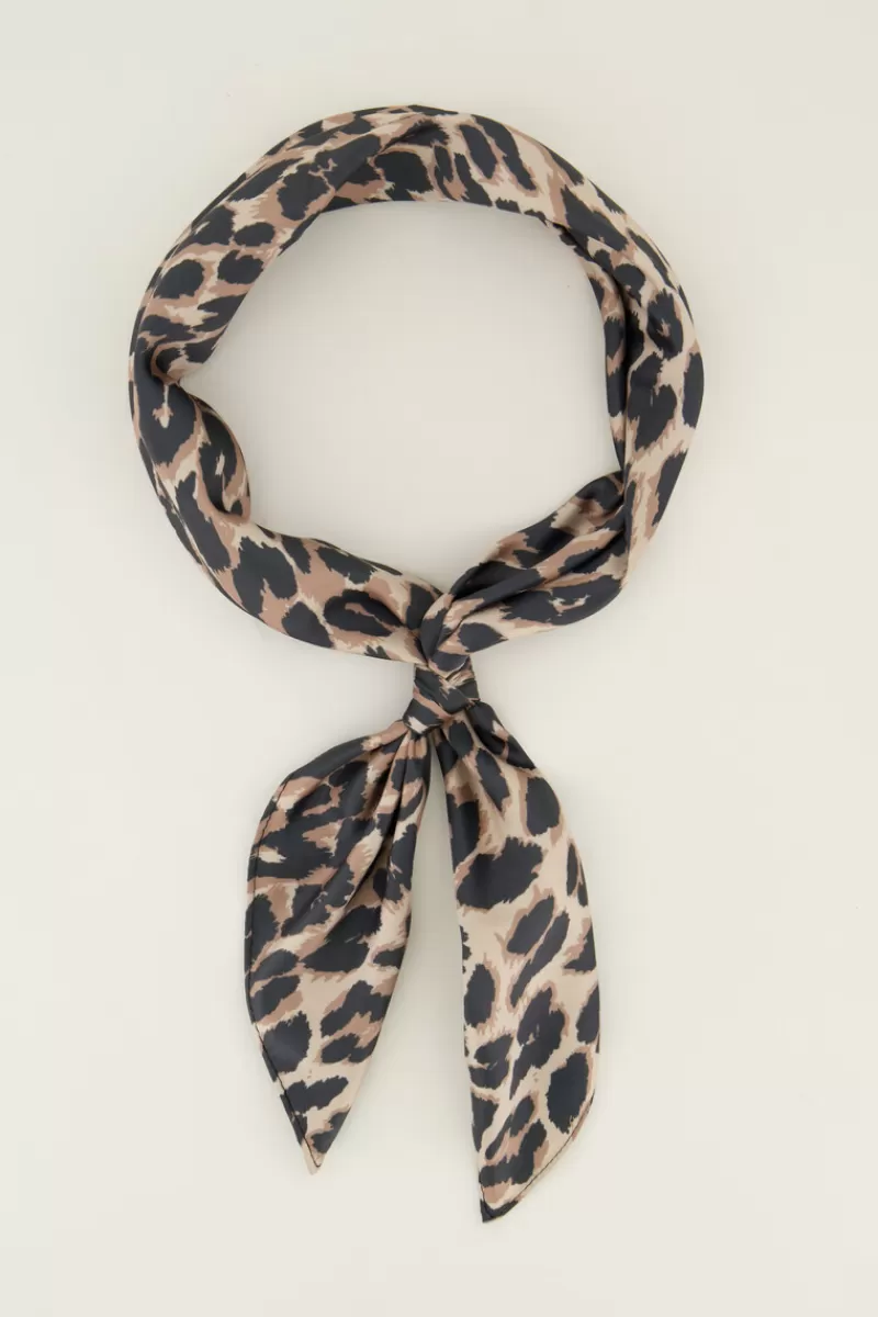 My Jewellery Mini-foulard Satiné Imprimé Léopard