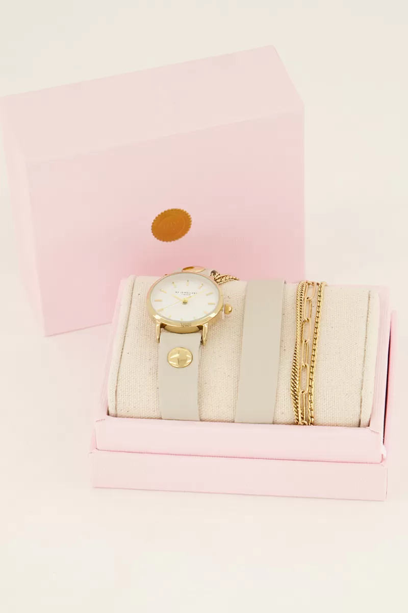 My Jewellery Montre Blanche à Double Bracelet