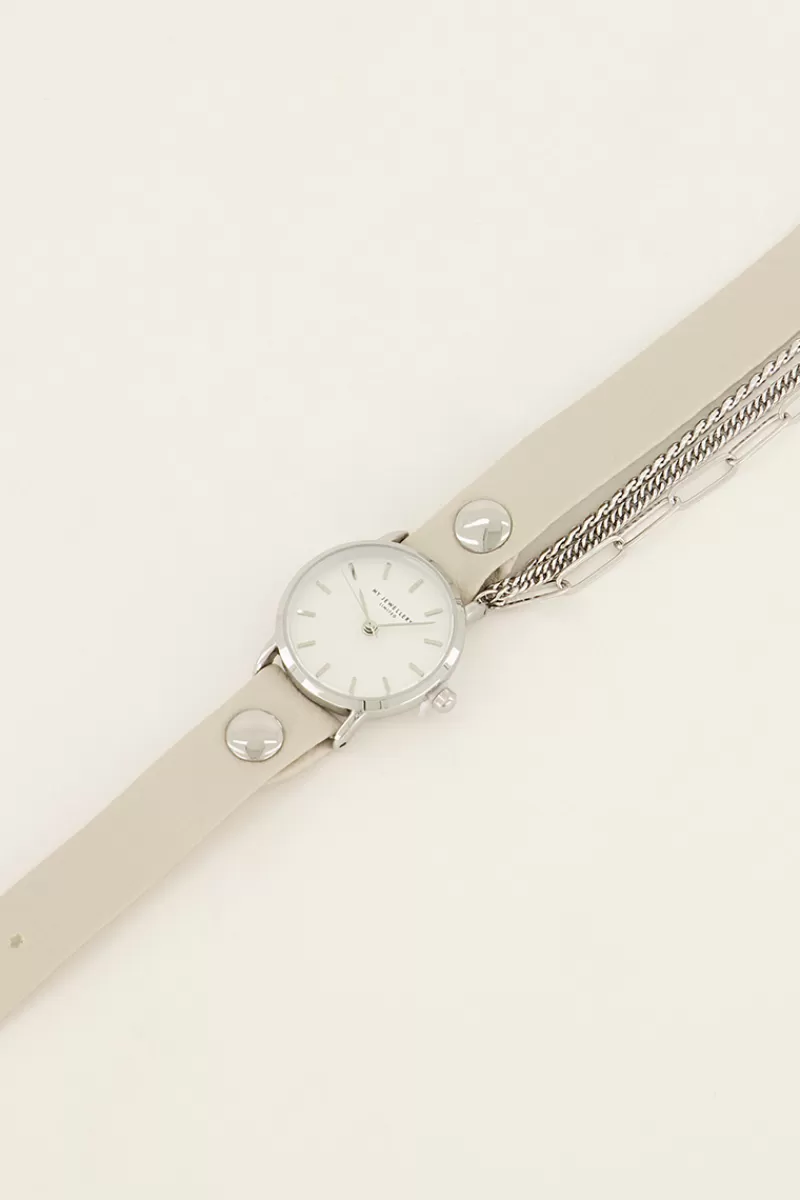 My Jewellery Montre Blanche à Double Bracelet