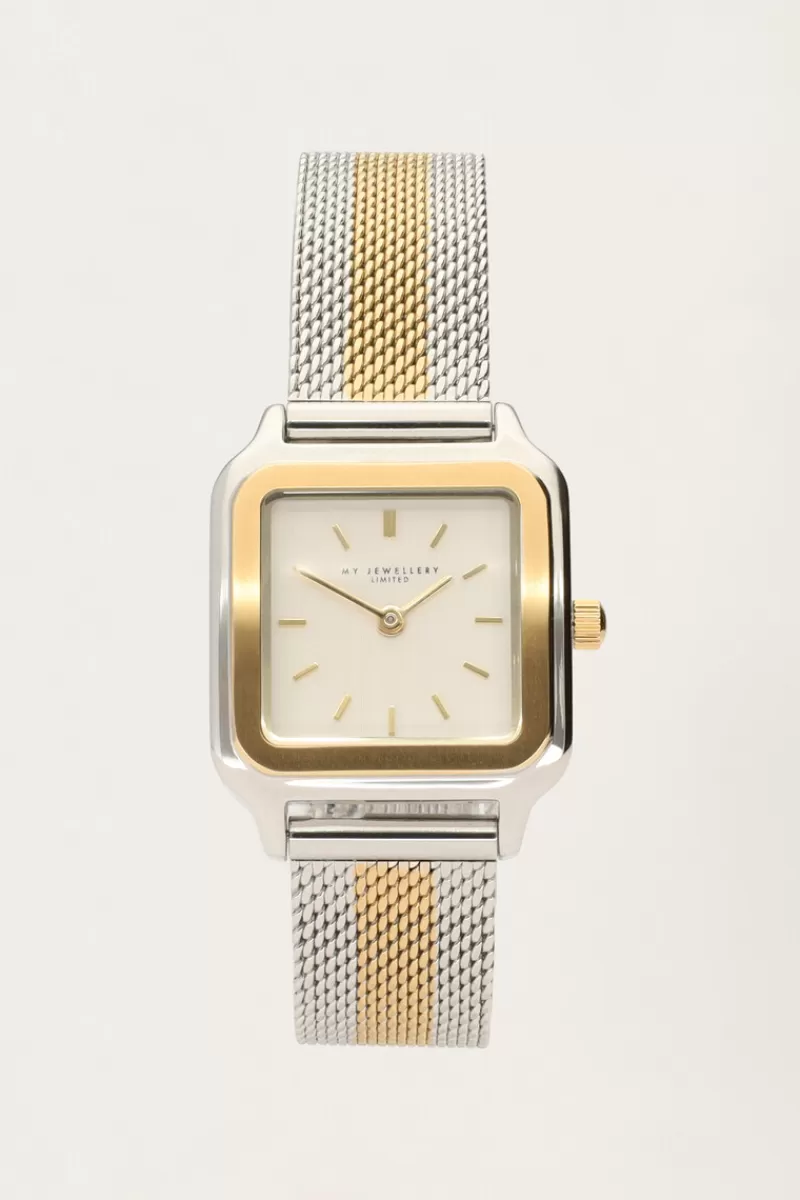 My Jewellery Montre Carrée Bracelet Chaîne Multicolore
