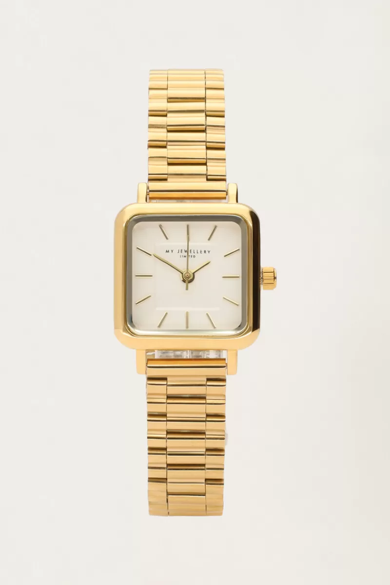My Jewellery Montre Vintage Carrée Avec Bracelet à Maillons