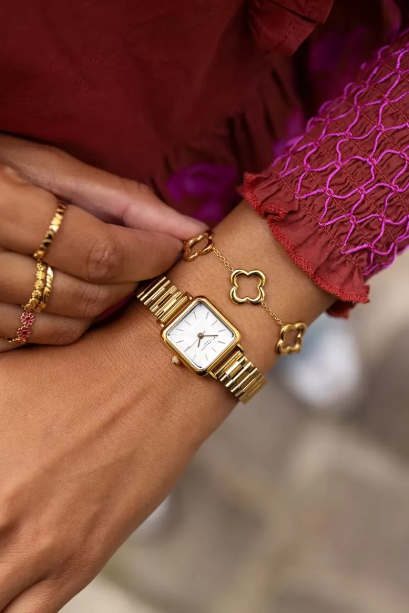 My Jewellery Montre Vintage Carrée Avec Bracelet à Maillons