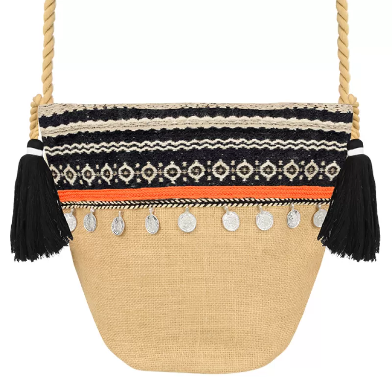 My Jewellery Multicolor Ibiza Bag - Beige/Black