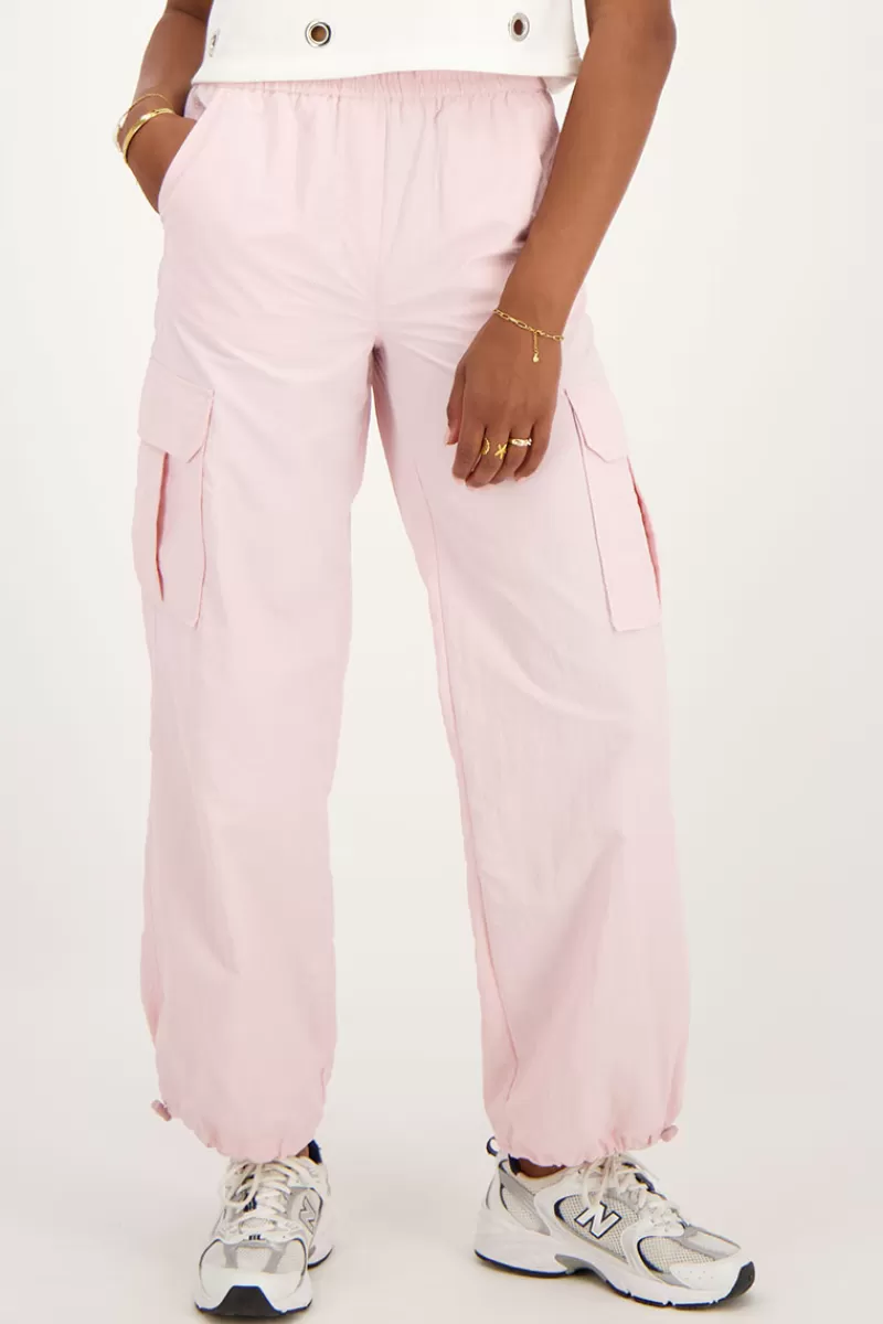My Jewellery Pantalon Cargo Rose Pâle Avec Ceinture élastique