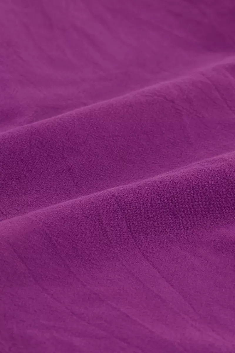 My Jewellery Pantalon Habillé Mauve Effet Lin