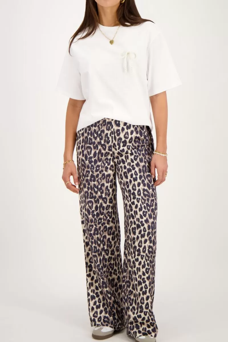 My Jewellery Pantalon Imprimé Leopard Effet Satin