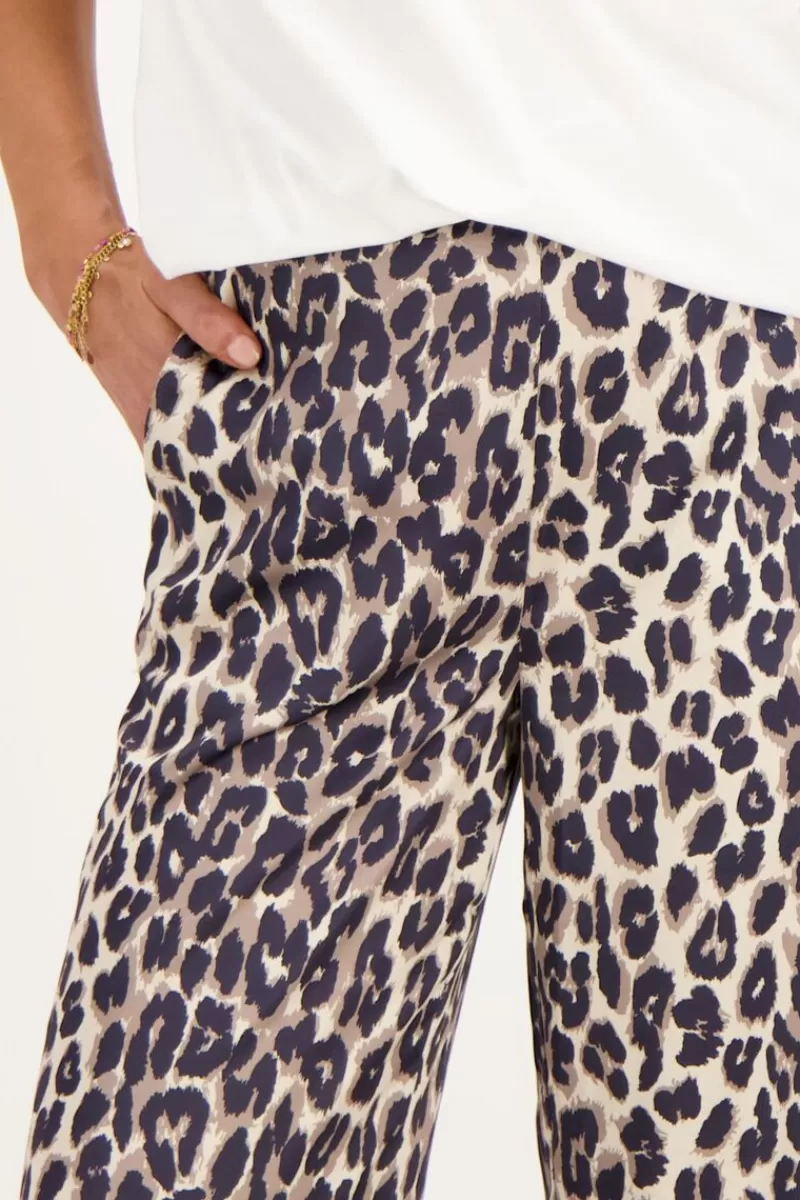 My Jewellery Pantalon Imprimé Leopard Effet Satin