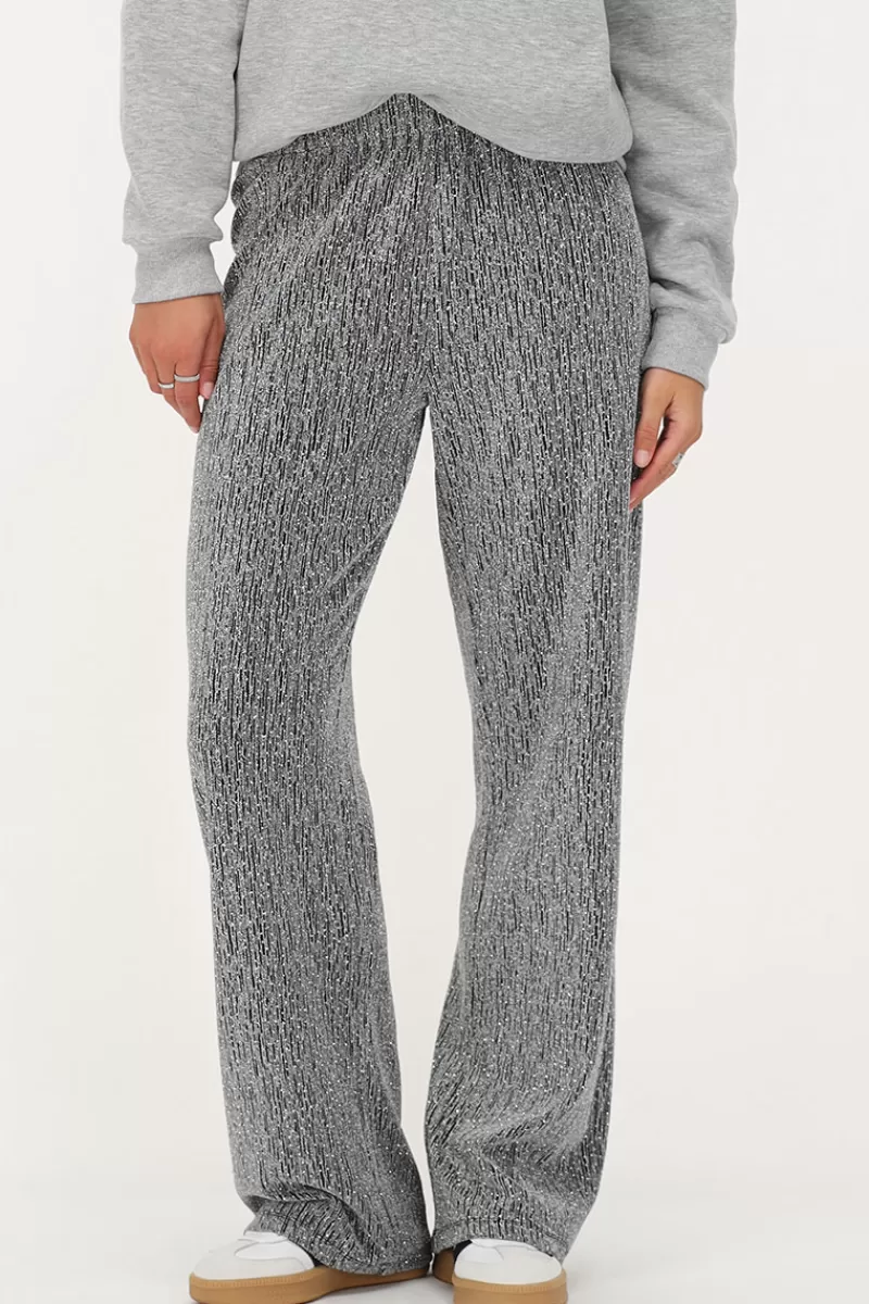 My Jewellery Pantalon Large Argenté Avec Strass