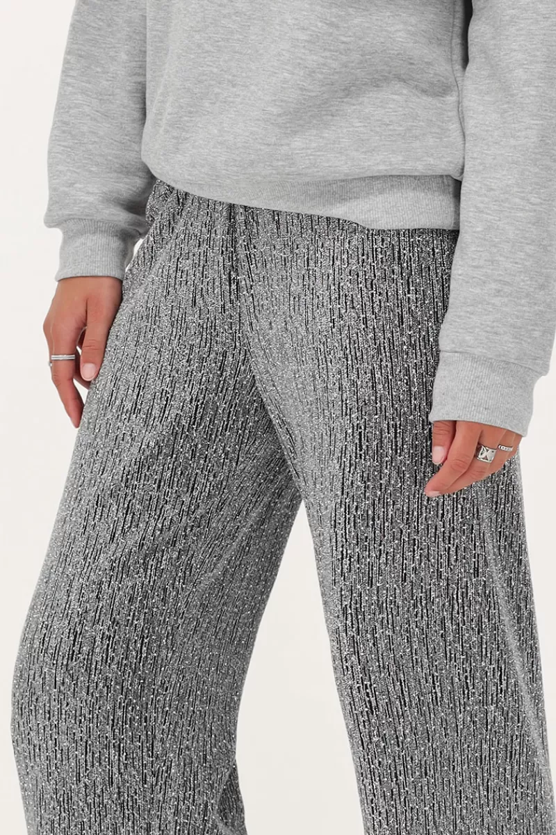 My Jewellery Pantalon Large Argenté Avec Strass