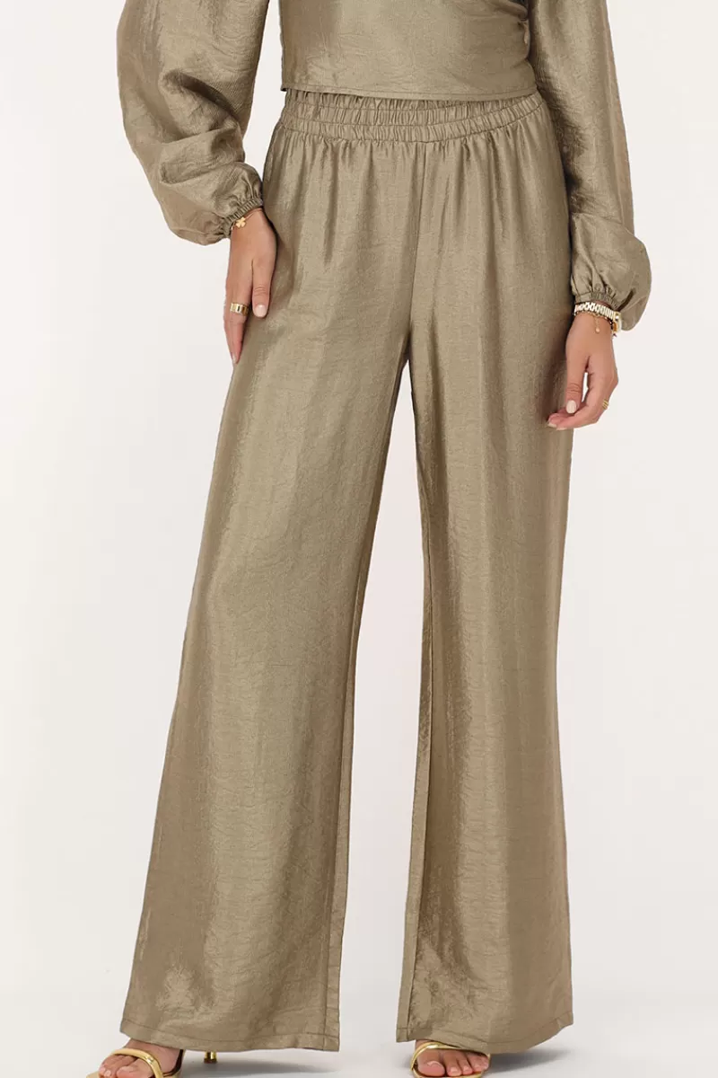 My Jewellery Pantalon Large Bronze à Taille élastique
