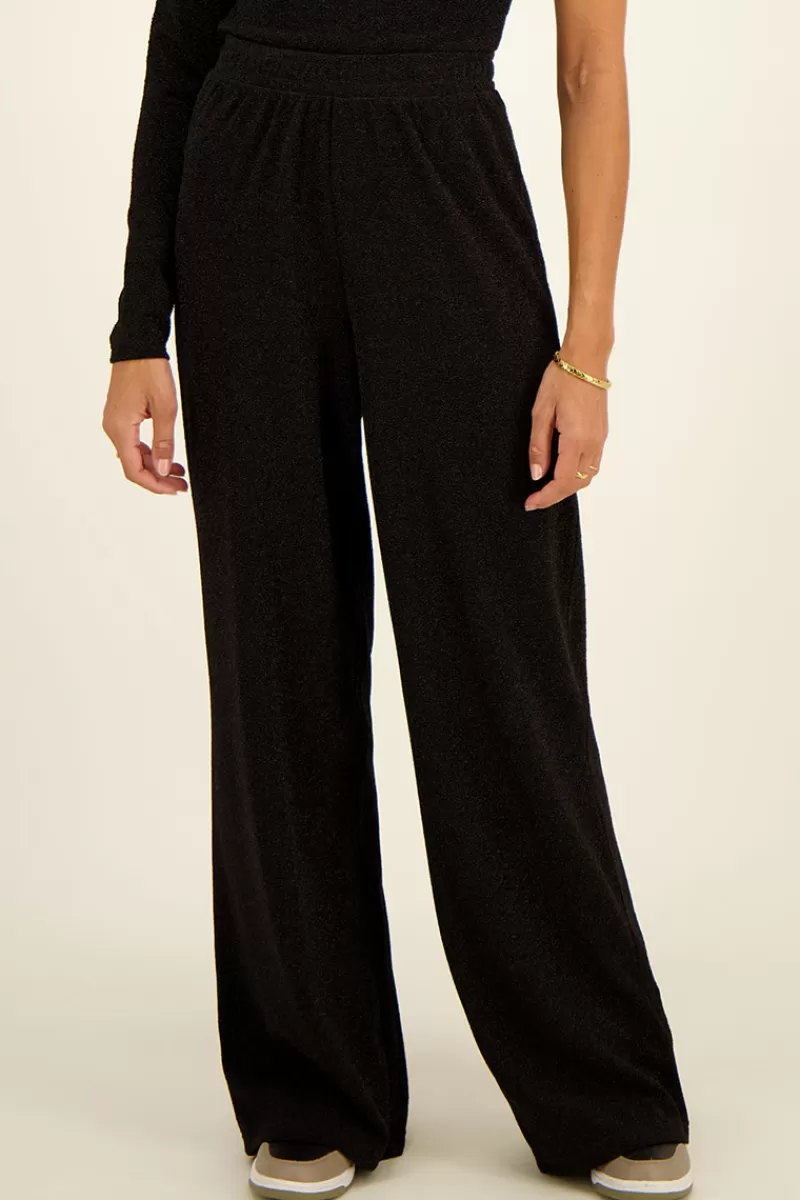 My Jewellery Pantalon Large Noir Avec Lurex