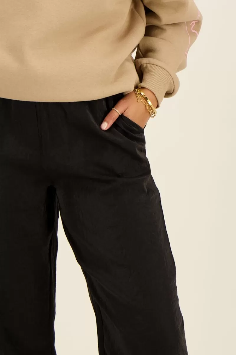 My Jewellery Pantalon Large Noir Métallique