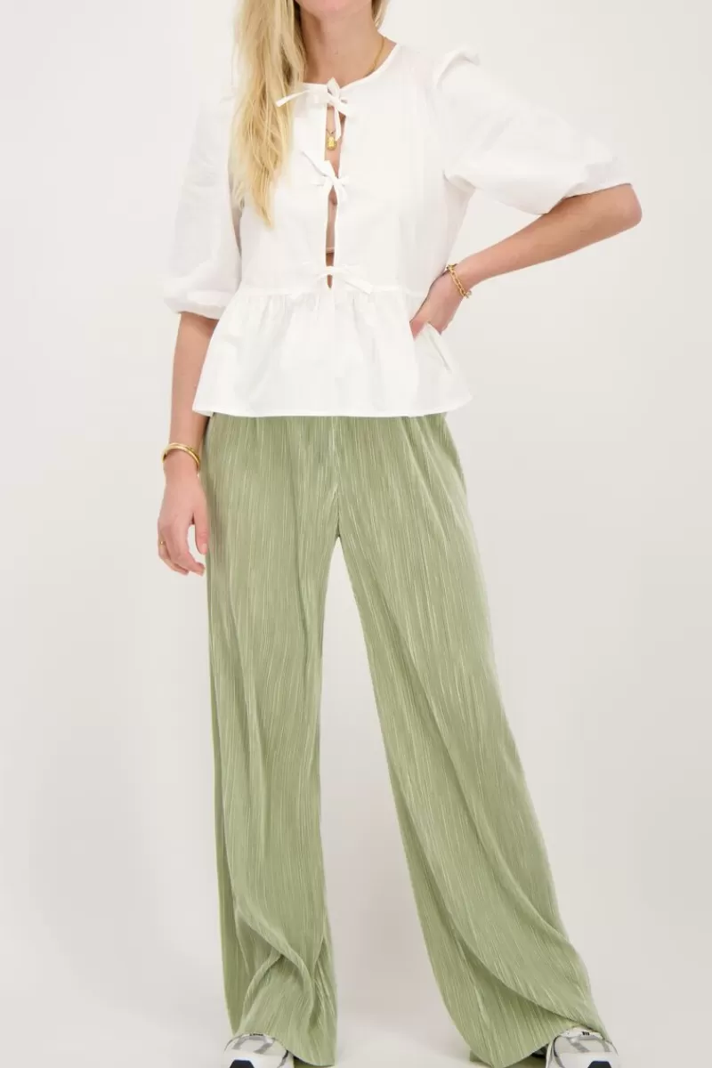 My Jewellery Pantalon Plissé Clair Avec Ceinture élastique