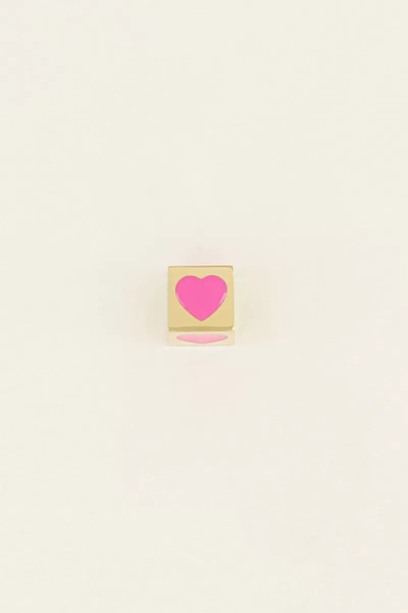 My Jewellery Pendentif Cube Avec Petit Cœur