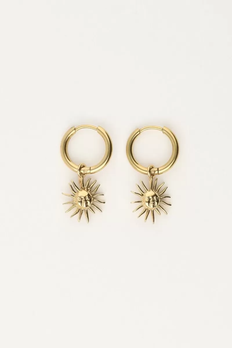 My Jewellery Petites Boucles D’oreilles Créoles Avec Soleil