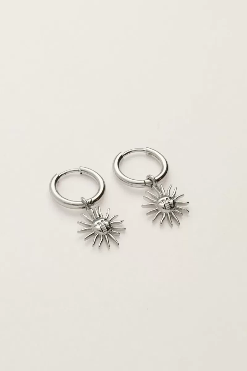 My Jewellery Petites Boucles D’oreilles Créoles Avec Soleil