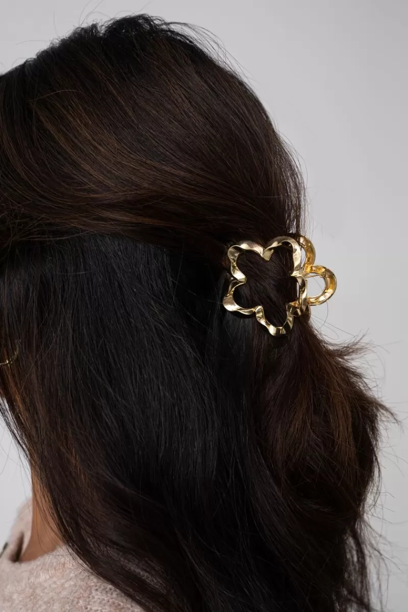 My Jewellery Pince à Cheveux à Fleurs Dorées Torsadées