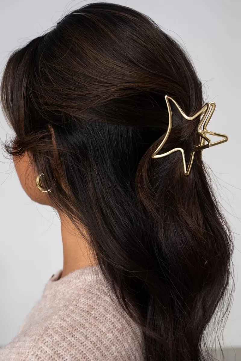 My Jewellery Pince à Cheveux Dorée Avec Grande étoile
