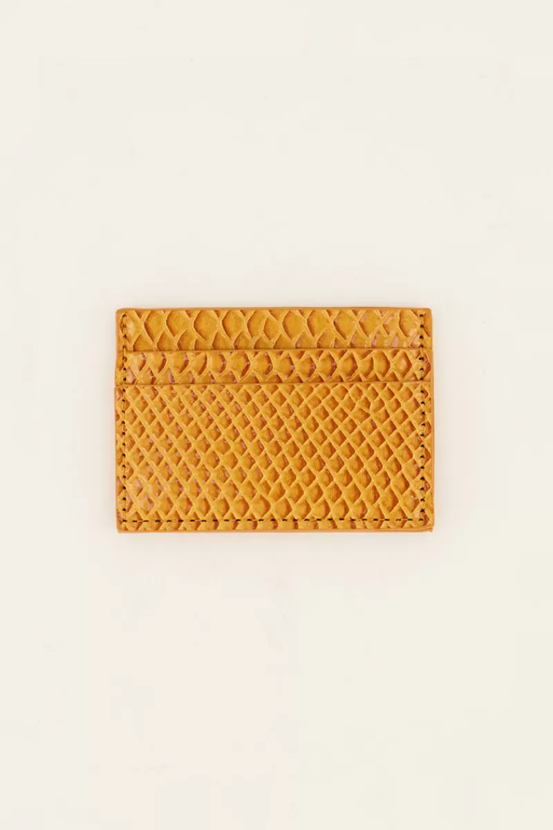 My Jewellery Porte-cartes Orange à Imprimé Croco