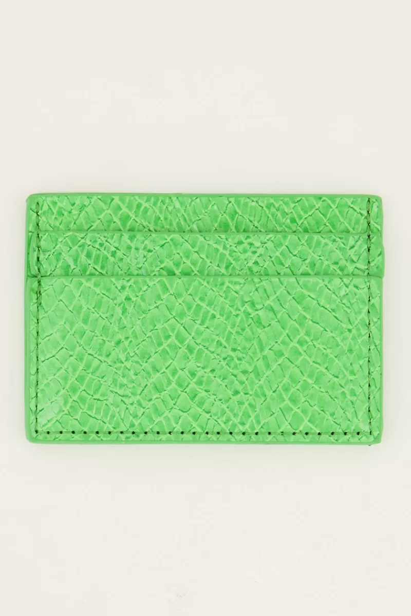 My Jewellery Porte-cartes Vert Vif à Imprimé Croco