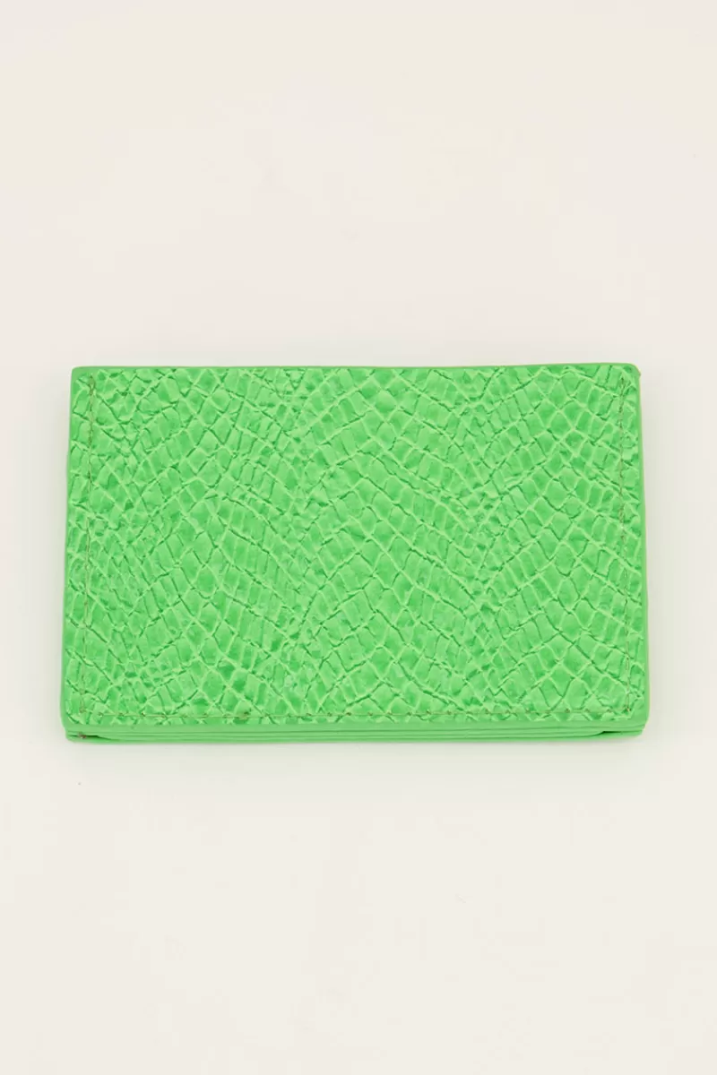 My Jewellery Porte-cartes Vert Vif à Imprimé Croco