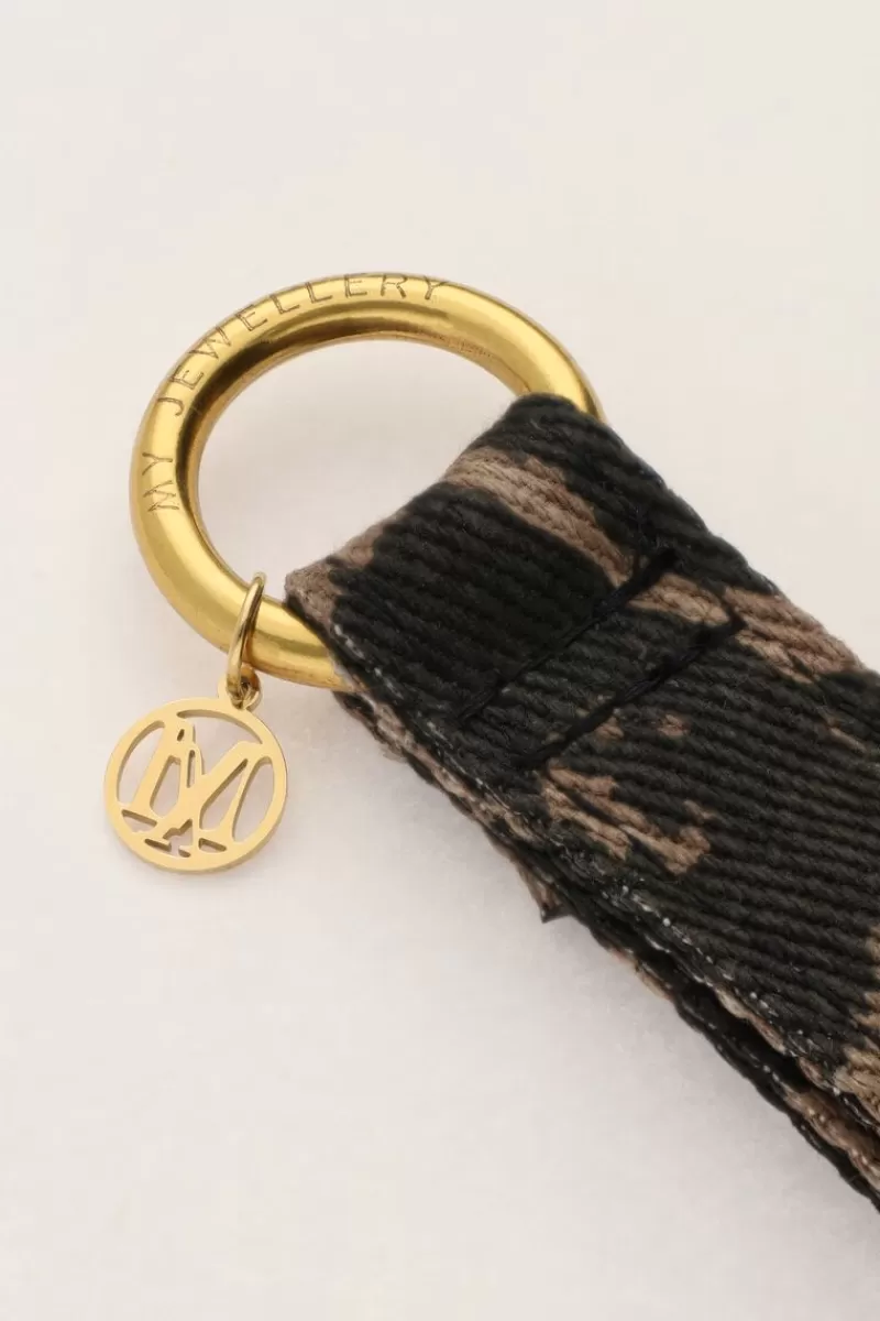 My Jewellery Porte-clés Marron Avec Imprimé Léopard