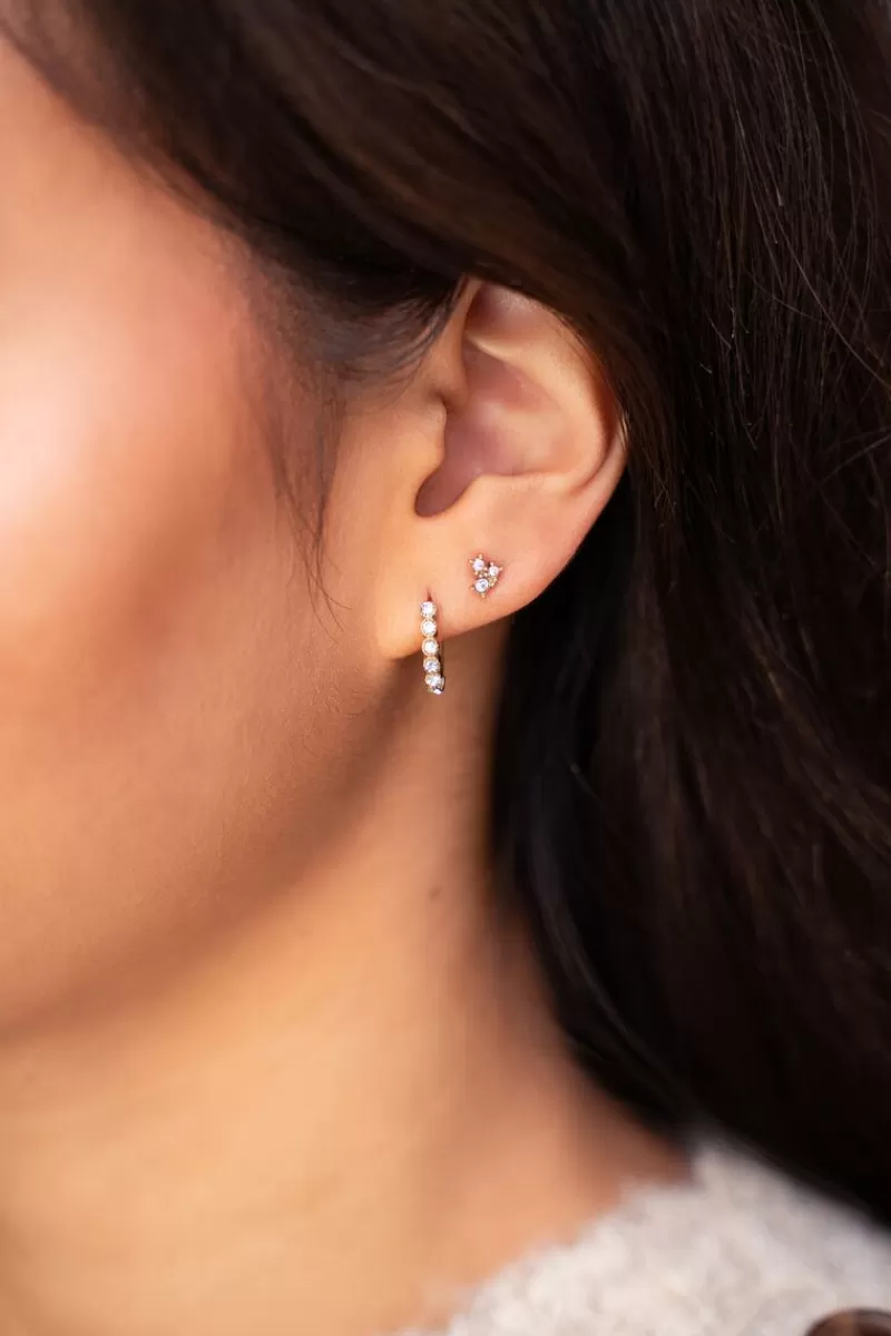 My Jewellery Puces D'oreilles Avec Pierres Carrées Strass Universe