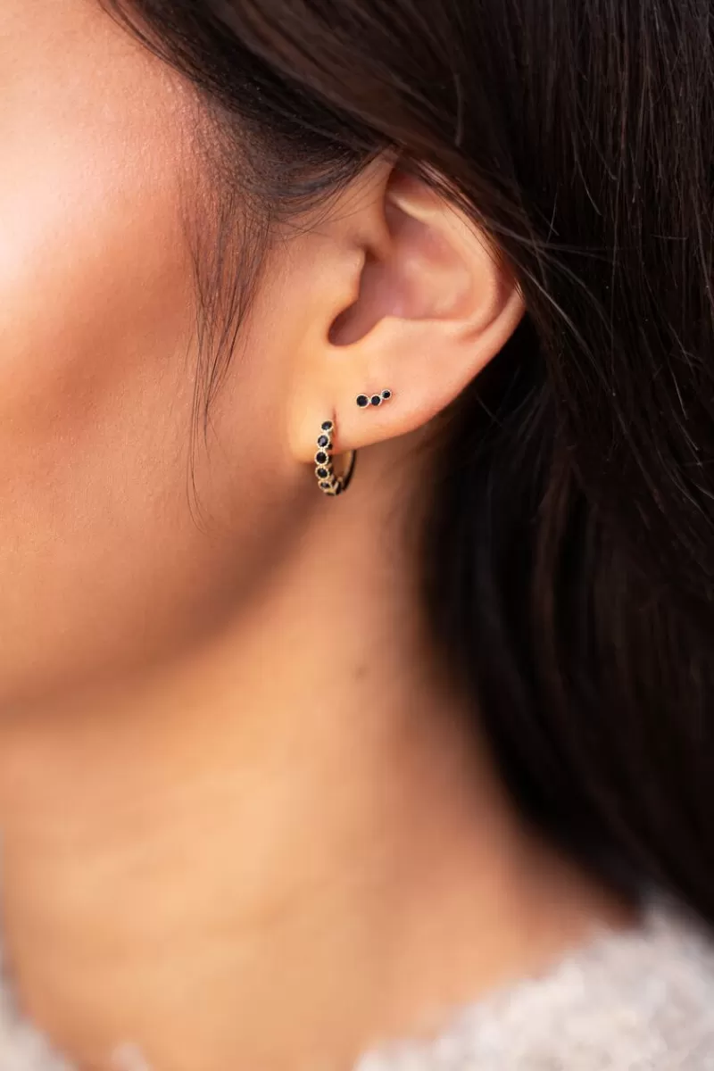 My Jewellery Puces D'oreilles Cercles Noirs Universe