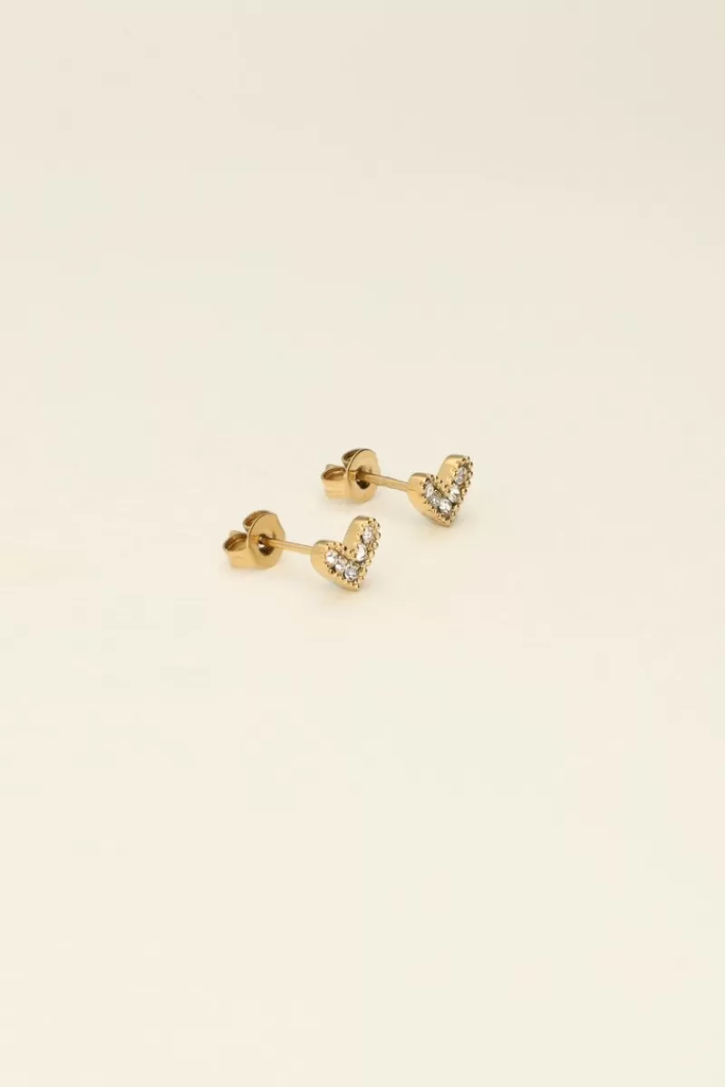 My Jewellery Puces D’oreilles Coeur & Pierres Mystic