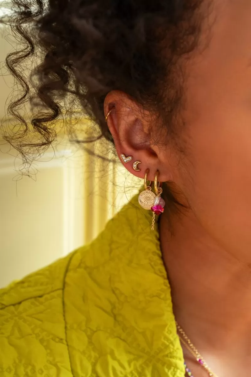 My Jewellery Puces D’oreilles Coeur & Pierres Mystic