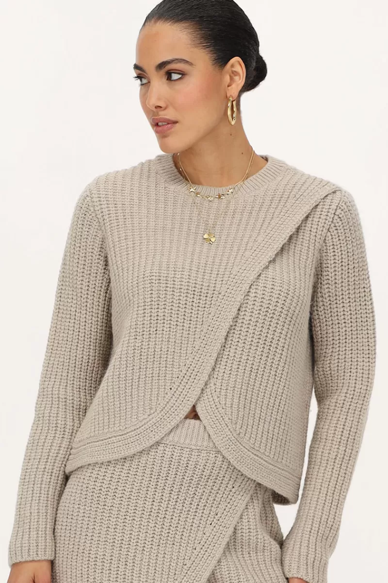 My Jewellery Pull En Maille Beige