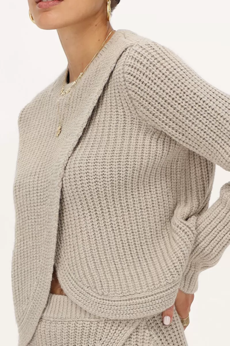 My Jewellery Pull En Maille Beige