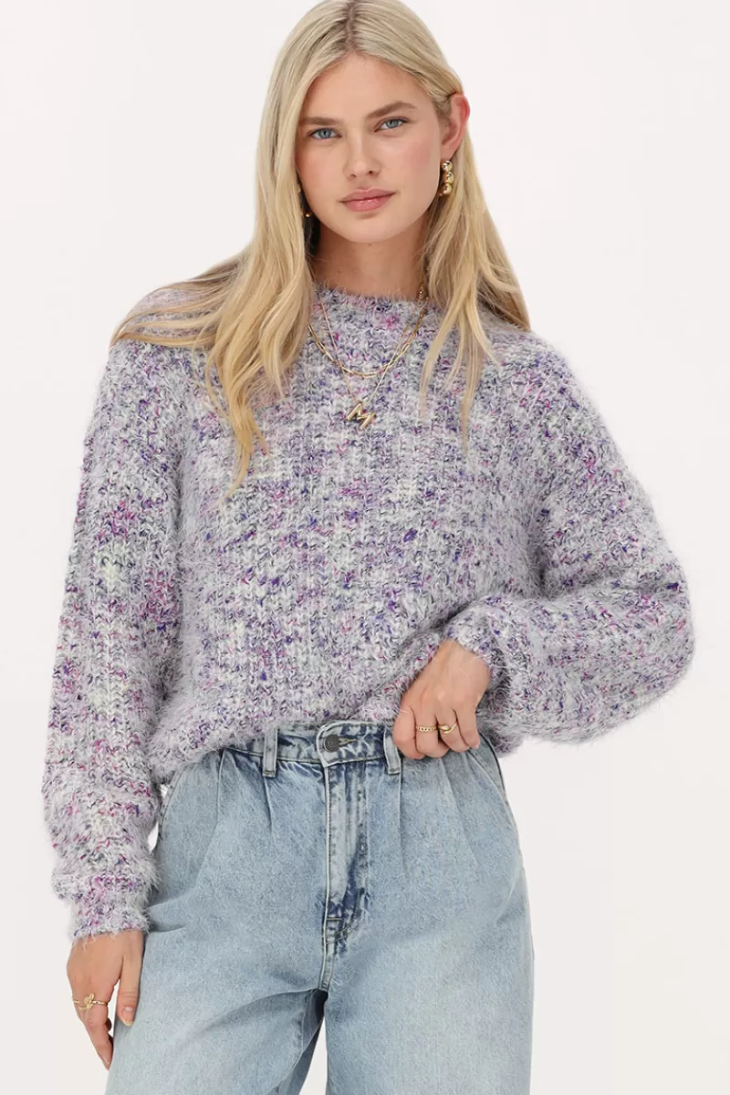 My Jewellery Pull Poilu En Maille Lilas