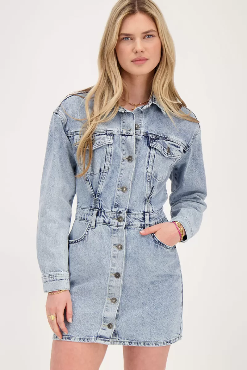 My Jewellery Robe Boutonnée En Denim Bleu