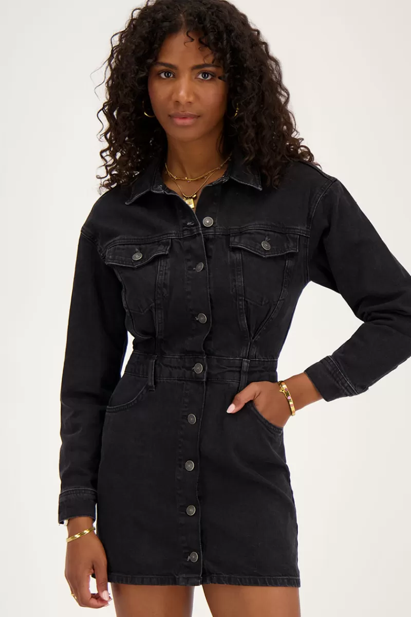 My Jewellery Robe Boutonnée En Denim Noir